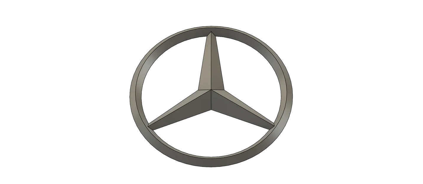 Mô hình logo Mercedes 3D trang trí (2 phiên bản) - Image 1