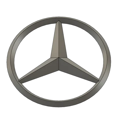 Mô hình logo Mercedes 3D trang trí (2 phiên bản)