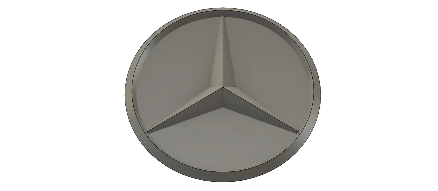 Mô hình logo Mercedes 3D trang trí (2 phiên bản) - Image 2