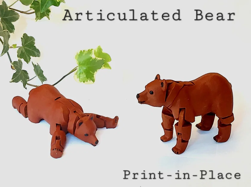 Gấu Articulated (Print-in-Place) – 10 Khớp, Không Cần Supports - Image 1