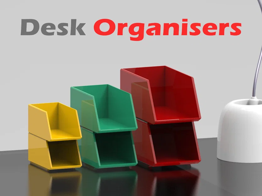 Bộ khay nhựa xếp chồng để bàn (Stackable Work Desk Organiser) - Image 1