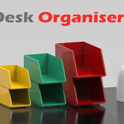Bộ khay nhựa xếp chồng để bàn (Stackable Work Desk Organiser)