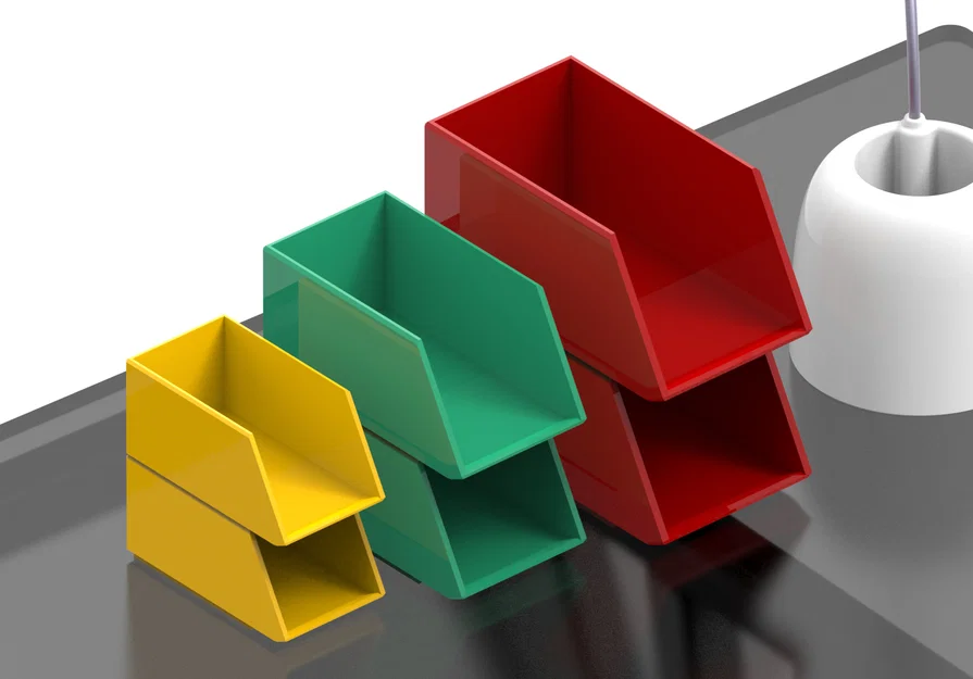 Bộ khay nhựa xếp chồng để bàn (Stackable Work Desk Organiser) - Image 2