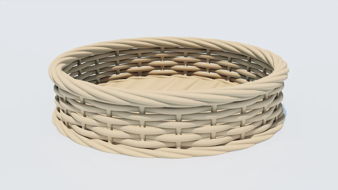 Mô hình giỏ đan mây (Wicker Basket) trang trí tinh tế cho ngôi nhà bạn - Image 1