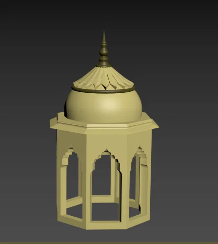 Mô hình kiến trúc tháp Hồi giáo Elegant Minaret in 3D đẹp mắt - Image 1