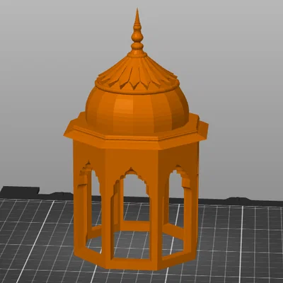 Mô hình kiến trúc tháp Hồi giáo Elegant Minaret in 3D đẹp mắt
