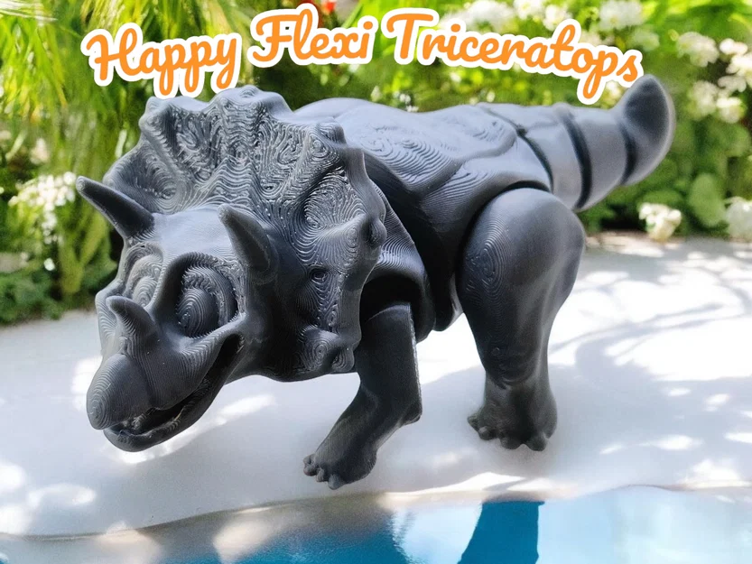 Happy Flexi Triceratops – Khủng Long Dẻo Vui Nhộn - Image 1