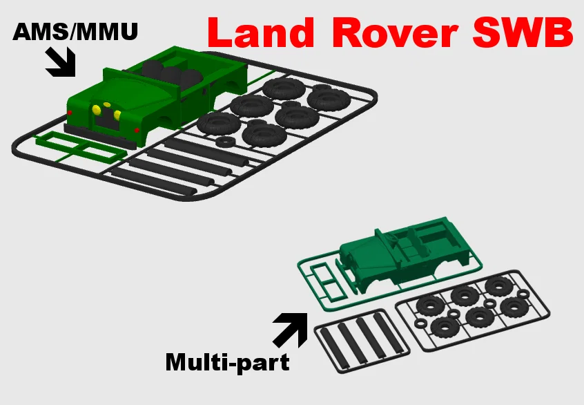 Mô hình lắp ráp 3D Land Rover Series I SWB (Jeep Kit Card) - Image 1