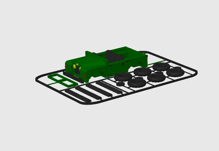 Mô hình lắp ráp 3D Land Rover Series I SWB (Jeep Kit Card) - Image 2