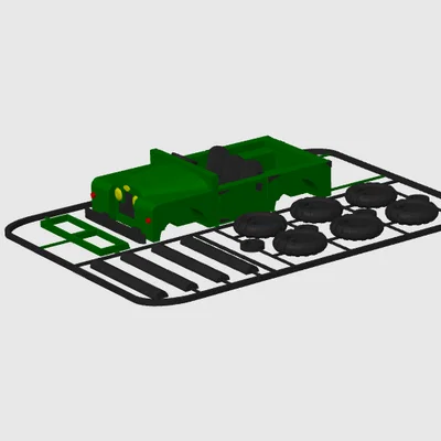 Mô hình lắp ráp 3D Land Rover Series I SWB (Jeep Kit Card)