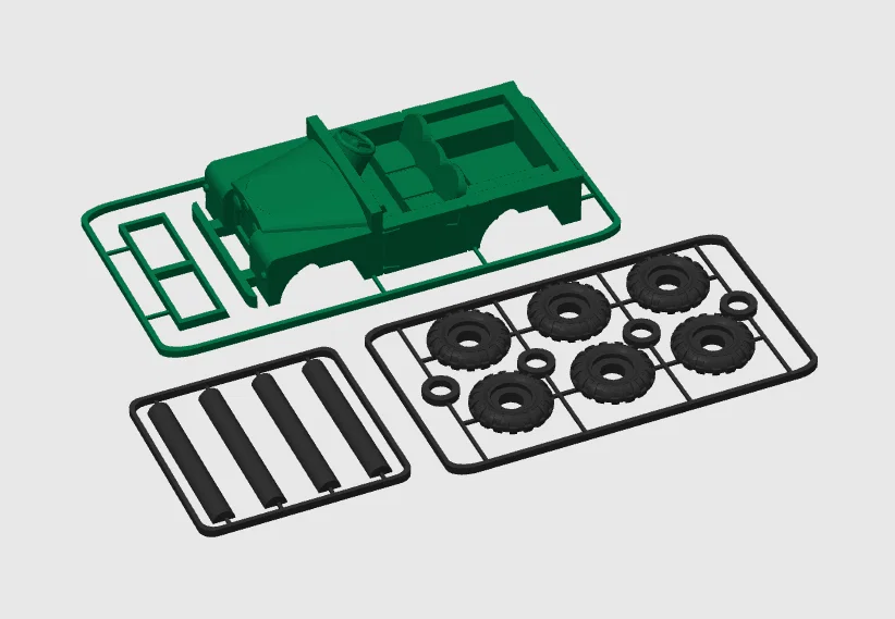 Mô hình lắp ráp 3D Land Rover Series I SWB (Jeep Kit Card) - Image 3