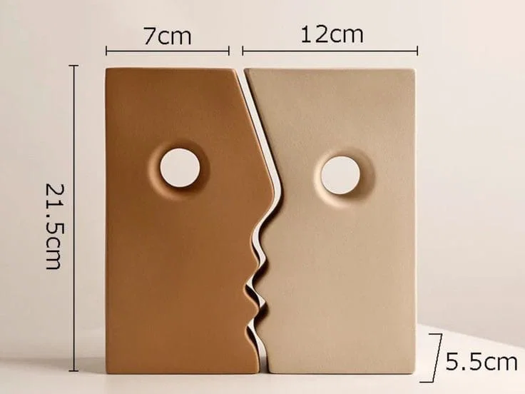 Mẫu lọ hoa nghệ thuật hình khuôn mặt in 3D sang trọng - Image 4