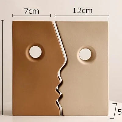 Mẫu lọ hoa nghệ thuật hình khuôn mặt in 3D sang trọng
