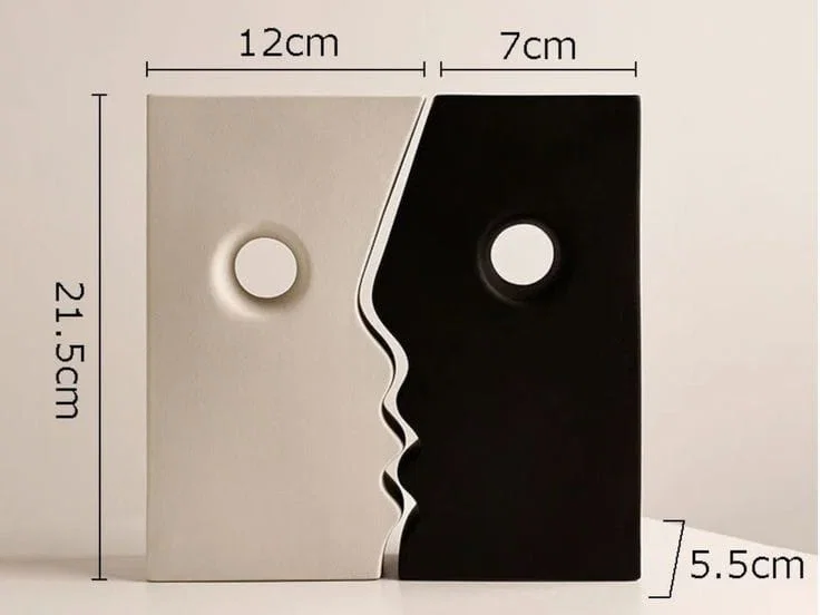 Mẫu lọ hoa nghệ thuật hình khuôn mặt in 3D sang trọng - Image 5