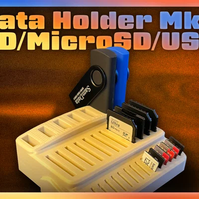 Khay Đựng Thẻ Nhớ SD, MicroSD và USB (Data Holder Mk2) Siêu Gọn