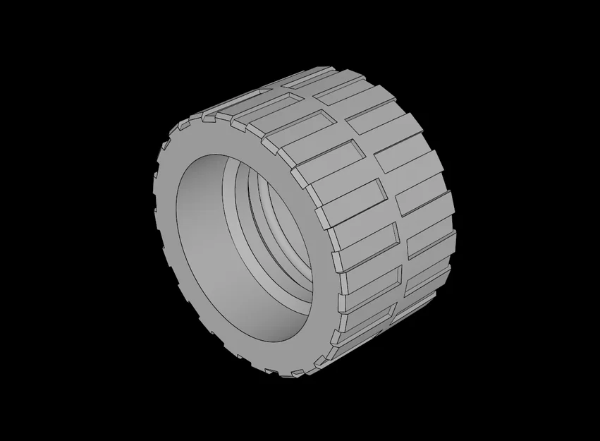 Bánh xe lốp gai 3D tương thích Lego (89201.dat) - Image 1