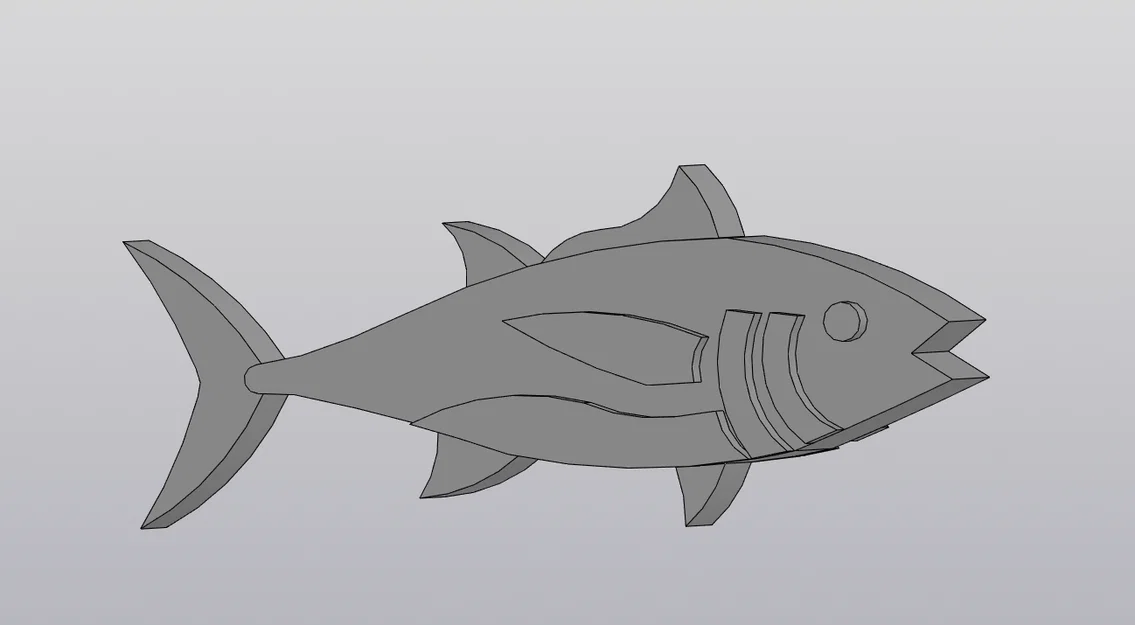 Mô hình chú cá trang trí 3D để bàn độc đáo - Image 1