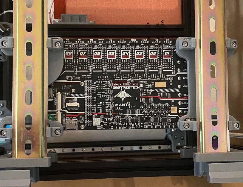 Ngàm gắn BTT Manta M8P Double DIN rail (xoay 90° cho Voron 2.4/Trident) - Image 2