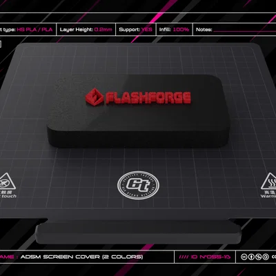 Nắp che màn hình FlashForge AD5M (có Logo + USB Support)