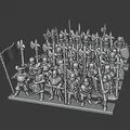 Warmaster Empire Halberdiers – Strip lính halberd Empire (10mm) - Thumbnail 1