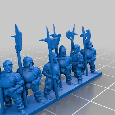 Warmaster Empire Halberdiers – Strip lính halberd Empire (10mm)