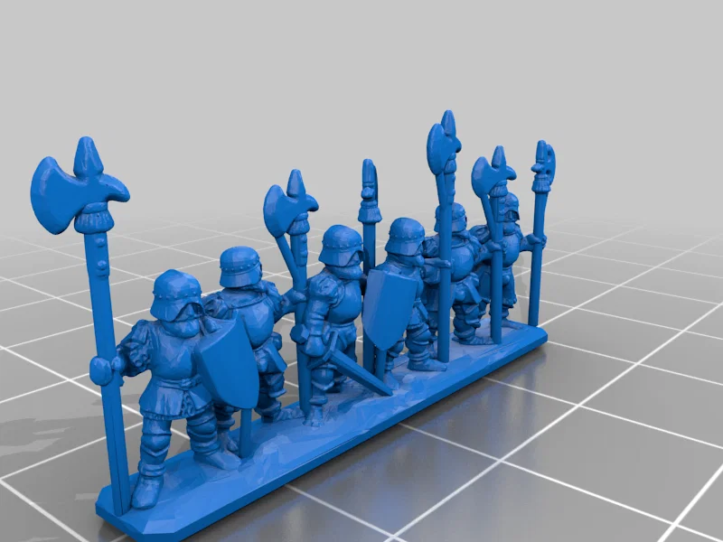 Warmaster Empire Halberdiers – Strip lính halberd Empire (10mm) - Image 3