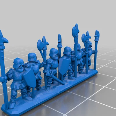 Warmaster Empire Halberdiers – Strip lính halberd Empire (10mm)