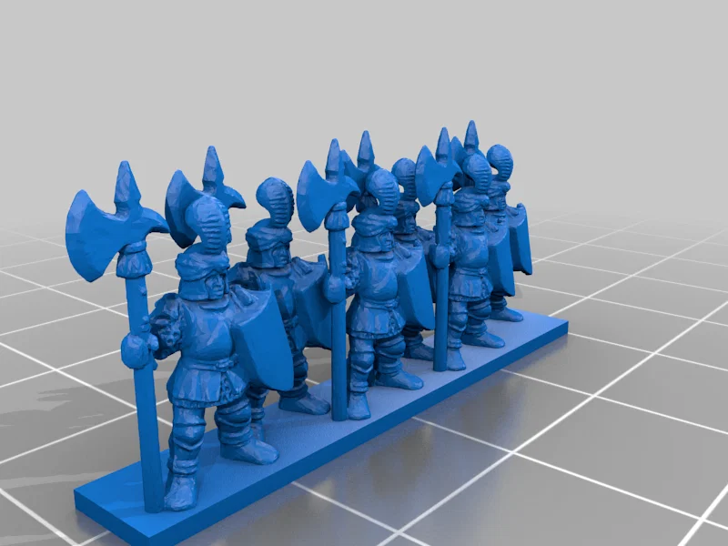 Warmaster Empire Halberdiers – Strip lính halberd Empire (10mm) - Image 4