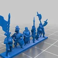 Warmaster Empire Halberdiers – Strip lính halberd Empire (10mm) - Thumbnail 5