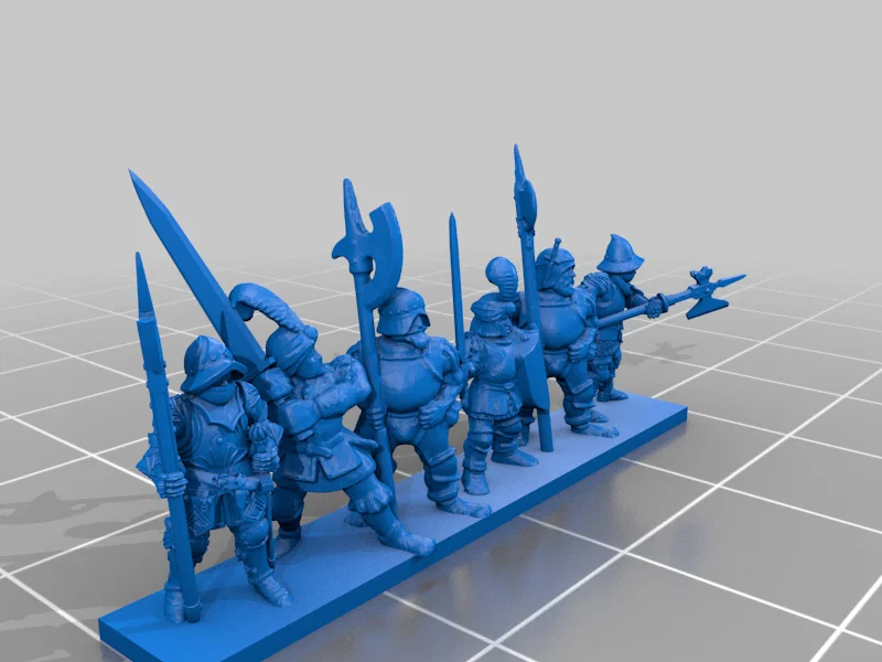 Warmaster Empire Halberdiers – Strip lính halberd Empire (10mm) - Image 6