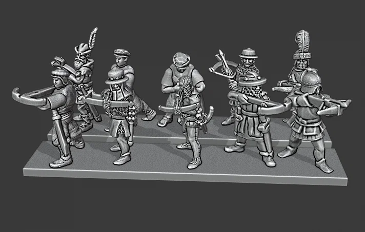 Mô hình lính nỏ Warmaster Empire Crossbowmen 10mm - Image 1