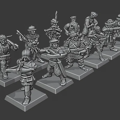 Mô hình lính nỏ Warmaster Empire Crossbowmen 10mm