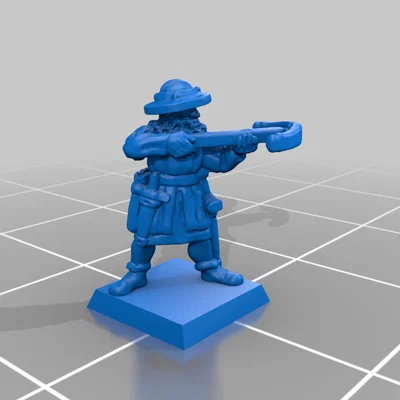 Mô hình lính nỏ Warmaster Empire Crossbowmen 10mm