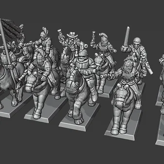 Warmaster Empire Pistoliers – Kỵ sĩ Reiters 10mm cho wargame