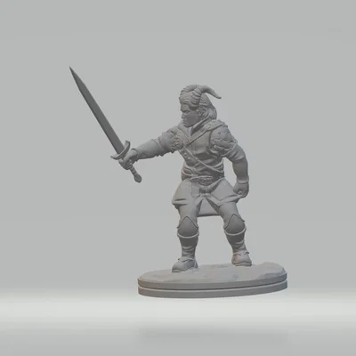 Mô hình 3D Tiefling Rogue (Sát thủ Tiefling) cho game nhập vai
