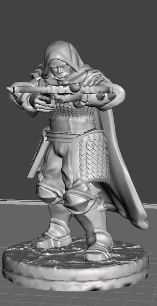 Mô hình 3D Half-Orc Ranger với nỏ dùng cho Dungeons & Dragons - Image 1