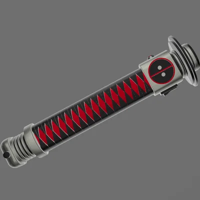 Mô hình tay cầm kiếm ánh sáng Deadpool Lightsaber Hilt 3D