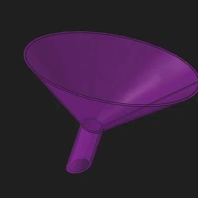 Phễu hình bầu dục (Oval Funnel) in 3D tiện lợi cho vật liệu khô