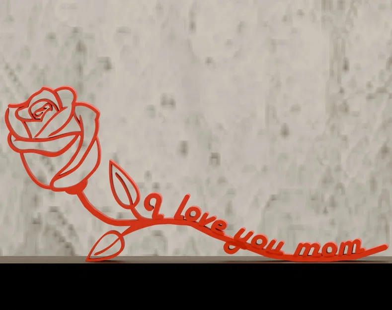Tượng hoa hồng "I love you mom" - Image 1