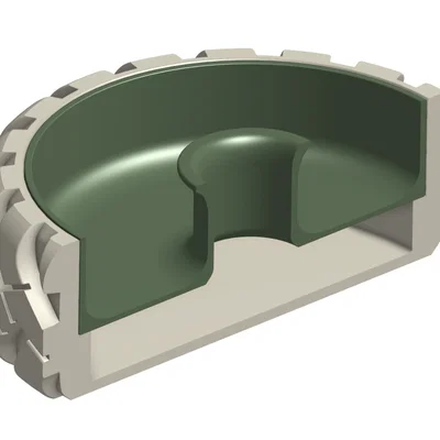 Tô Đựng Hạt Dẻ Cười Hình Lốp Xe Off-Road Độc Đáo - 3D Printing Model