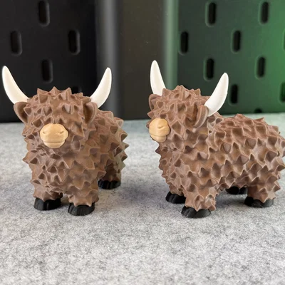 Mô hình bò Highland (Highland Cow)