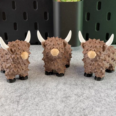 Mô hình bò Highland (Highland Cow)