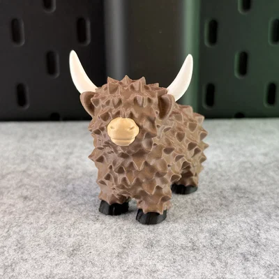 Mô hình bò Highland (Highland Cow)