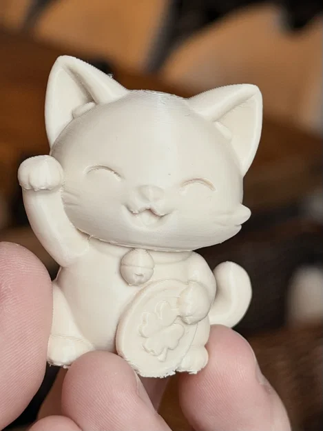 Mèo Chibi May Mắn | Phong cách Maneki Neko | Dễ in | File 3MF có sẵn support - Image 2