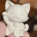 Mèo Chibi May Mắn | Phong cách Maneki Neko | Dễ in | File 3MF có sẵn support - Thumbnail 2