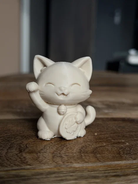 Mèo Chibi May Mắn | Phong cách Maneki Neko | Dễ in | File 3MF có sẵn support - Image 3