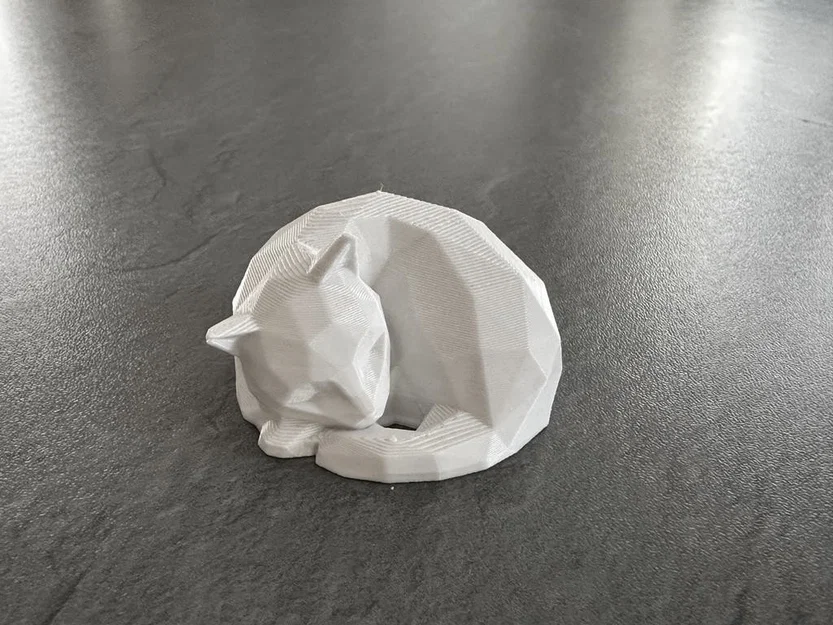 Mèo Ngủ Low Poly Dễ Thương (Không Cần Support) - Image 2