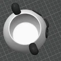 Chậu Cây Gấu Trúc Kawaii Dễ Thương - Dùng Để Trồng Sen Đá - Có Thể Tự Tô Màu - In 3D - Thumbnail 3