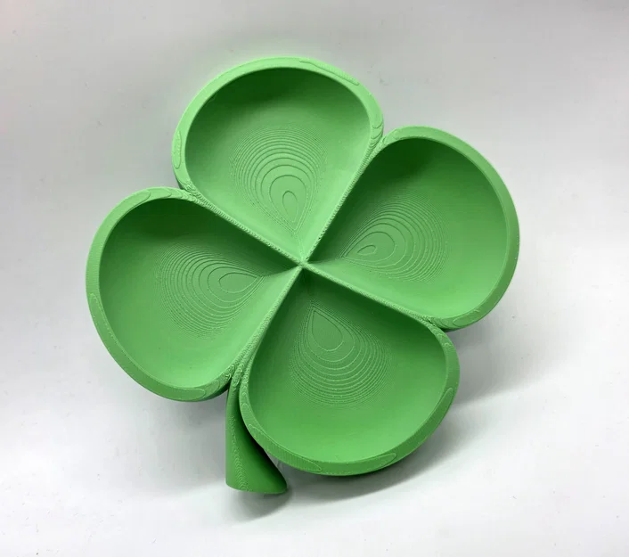 Khay Đựng Đồ Hình Cỏ Bốn Lá May Mắn (In 3D Không Cần Hỗ Trợ) - Image 4