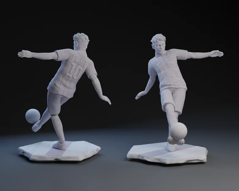 Mô hình 3D Lionel Messi Barcelona sút phạt - File in STL - Image 1